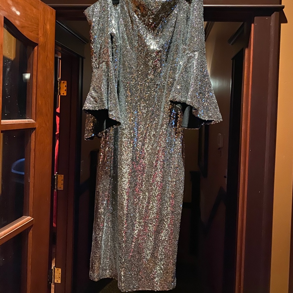 Sequin off shoulder Dress